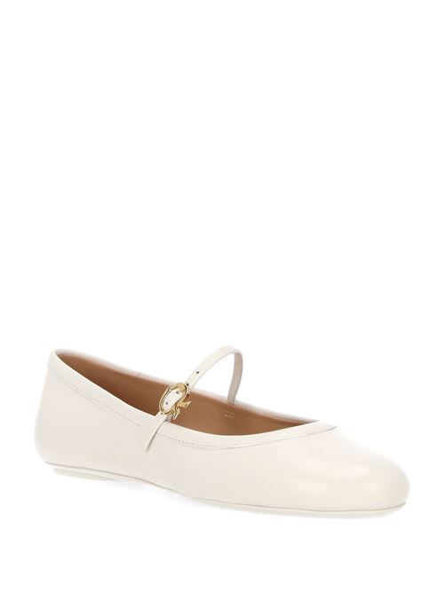 White nappa ballerina GIANVITO ROSSI | G2222305GOMNAPBIAN